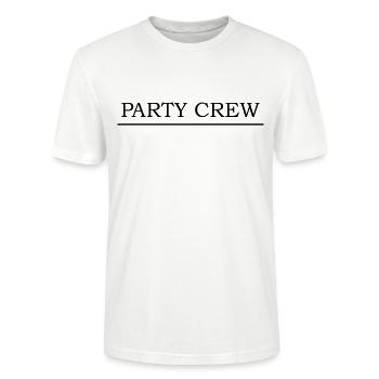 dein text Party Crew feiern Gartenfest Party - Stanley/Stella Unisex Bio-T-Shirt CRAFTER - Weiß - Vorne - Alina (178cm) & Michal (187cm)