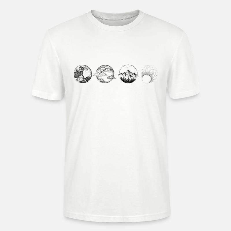 Éléments Dessin dessin print elements - T-shirt bio CRAFTER Stanley Stella Unisexe - blanc