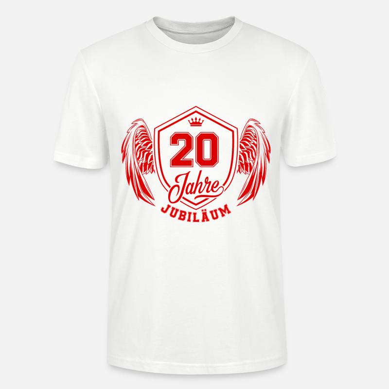 20 Zahl Wappen - Stanley/Stella Unisex Bio-T-Shirt CRAFTER - Weiß
