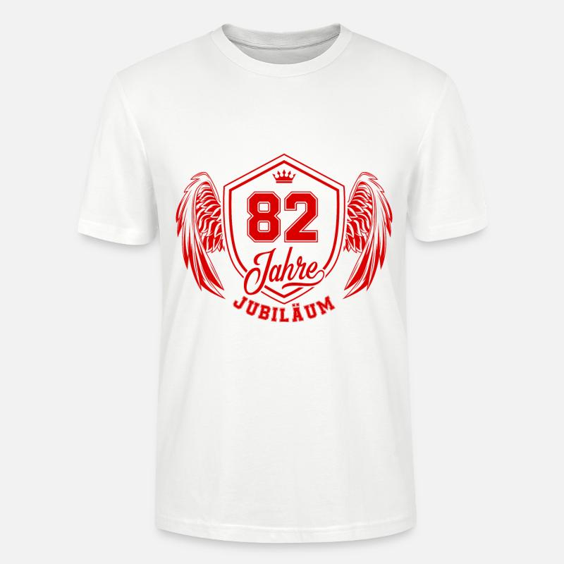 82 Zahl Wappen - Stanley/Stella Unisex Bio-T-Shirt CRAFTER - Weiß