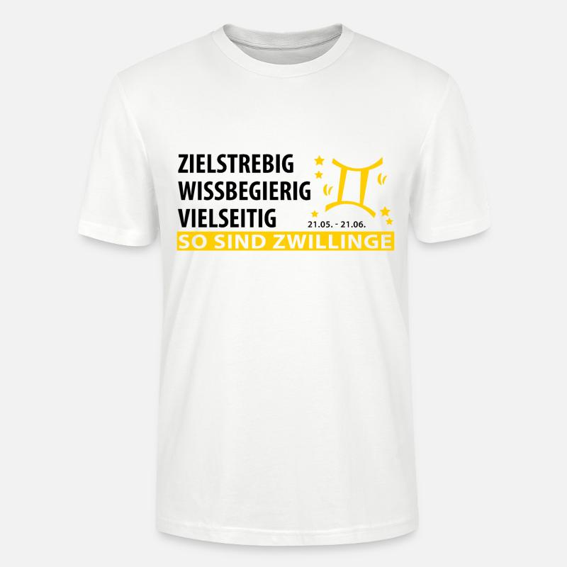 Sternzeichen Zwilling - Eigenschaften - Stanley/Stella Unisex Bio-T-Shirt CRAFTER - Weiß