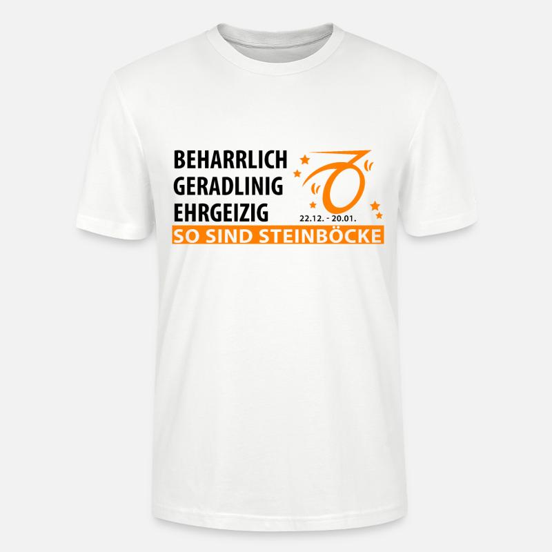 Sternzeichen Steinbock - Eigenschaften - Stanley/Stella Unisex Bio-T-Shirt CRAFTER - Weiß