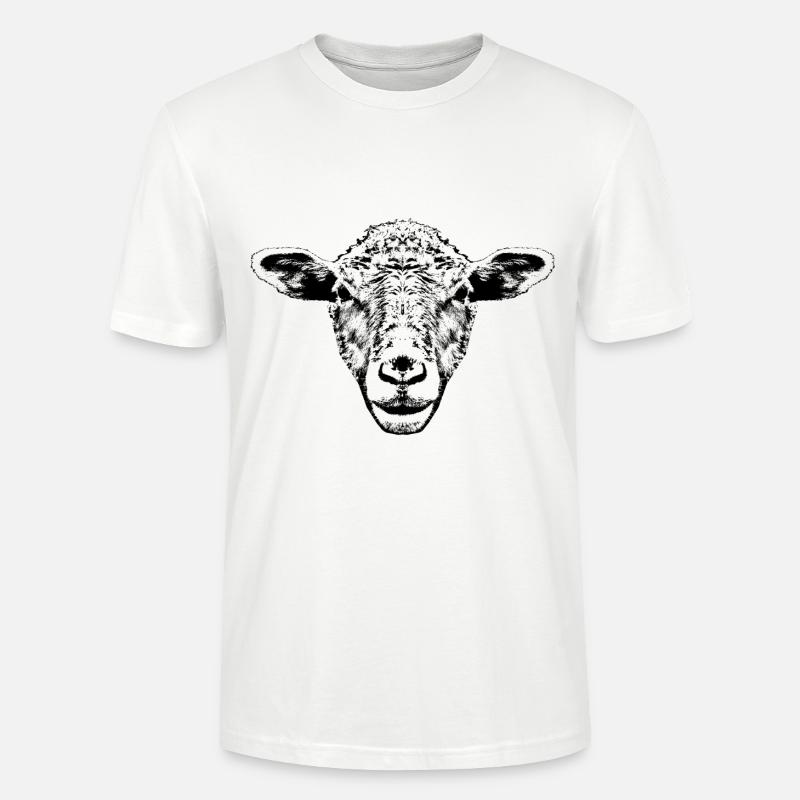 Schaf/ Portrait / Kopf - Stanley/Stella Unisex Bio-T-Shirt CRAFTER - Weiß