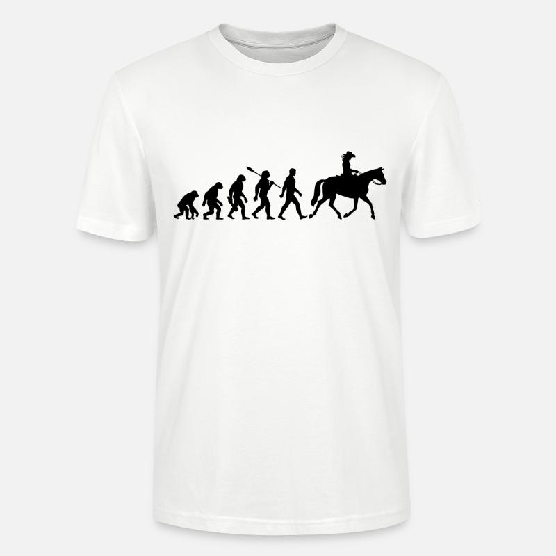 Evolution - Equestrian - Western Riding - Stanley/Stella CRAFTER Unisex Organic T-Shirt - white