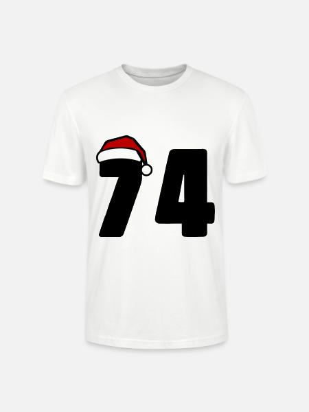 74 Numéro Noël - T-shirt bio CRAFTER Stanley Stella Unisexe - blanc