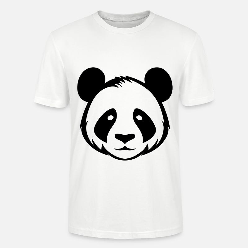 Panda Kopf - Stanley/Stella Unisex Bio-T-Shirt CRAFTER - Weiß