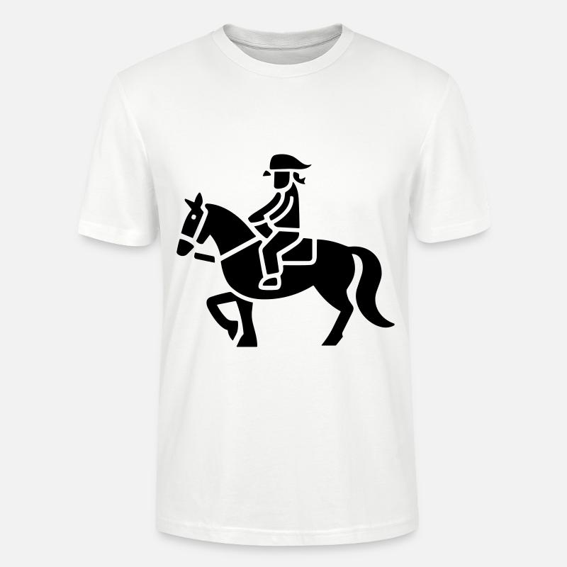 cavalière cheval cavalier - T-shirt bio CRAFTER Stanley Stella Unisexe - blanc