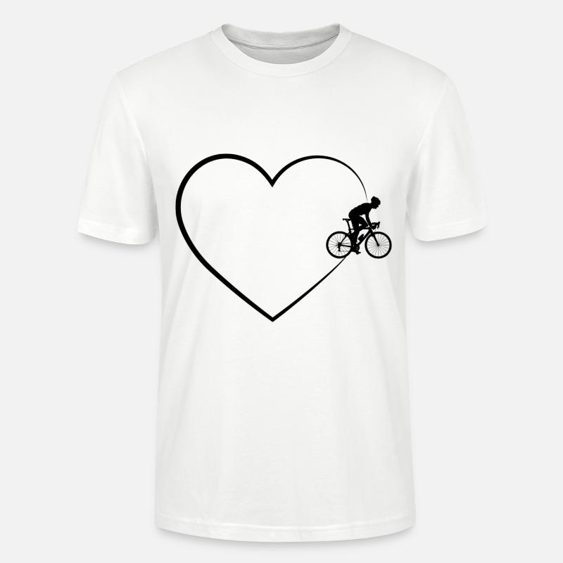 Heart 2 et le cyclisme - - T-shirt bio CRAFTER Stanley Stella Unisexe - blanc