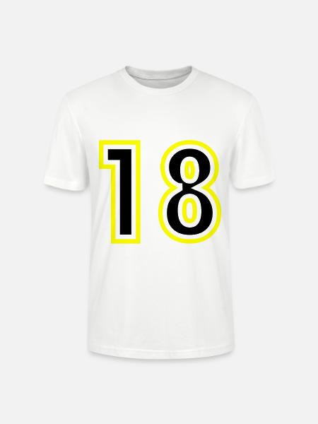 18 Number College - Stanley/Stella CRAFTER Unisex Organic T-Shirt - white