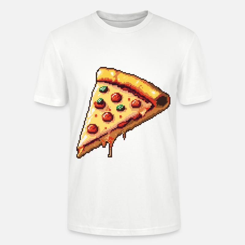 Pizza Pixel Symbol - Stanley/Stella Unisex Bio-T-Shirt CRAFTER - Weiß