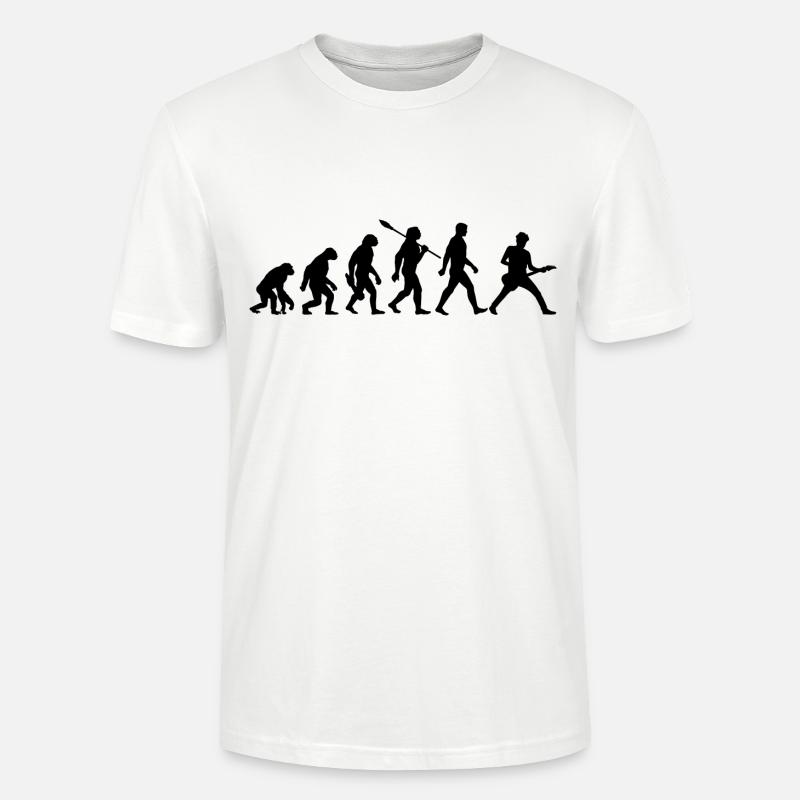 Evolution Gitarrist Rockmusiker - Stanley/Stella Unisex Bio-T-Shirt CRAFTER - Weiß