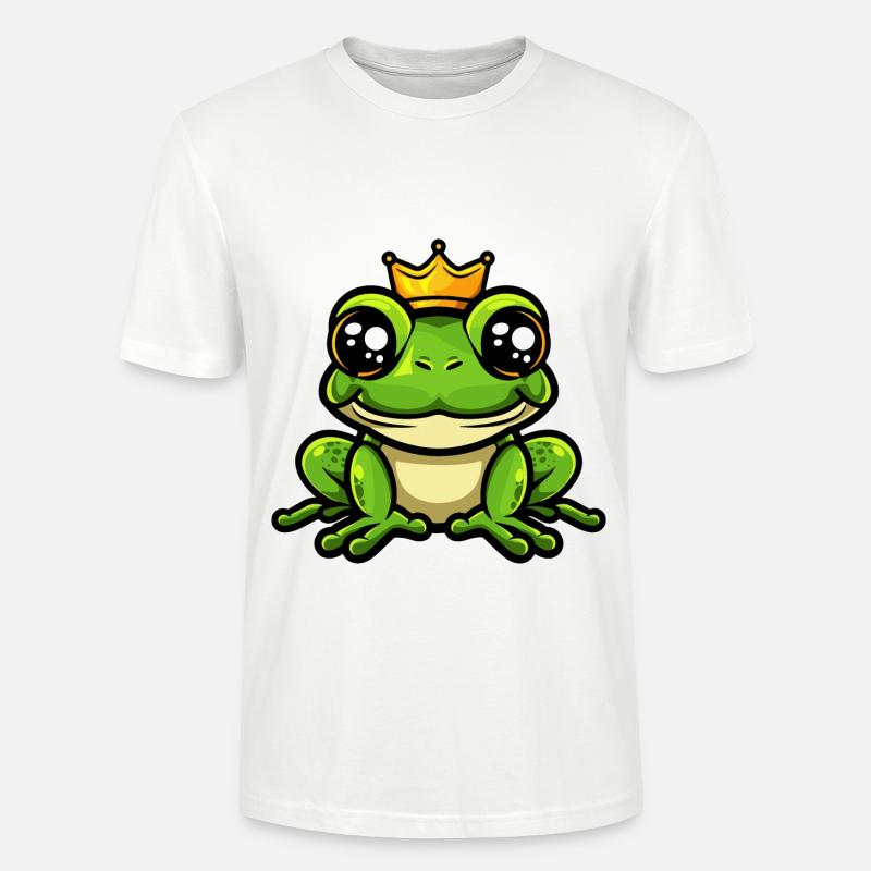 Frosch Comic Krone - Stanley/Stella Unisex Bio-T-Shirt CRAFTER - Weiß