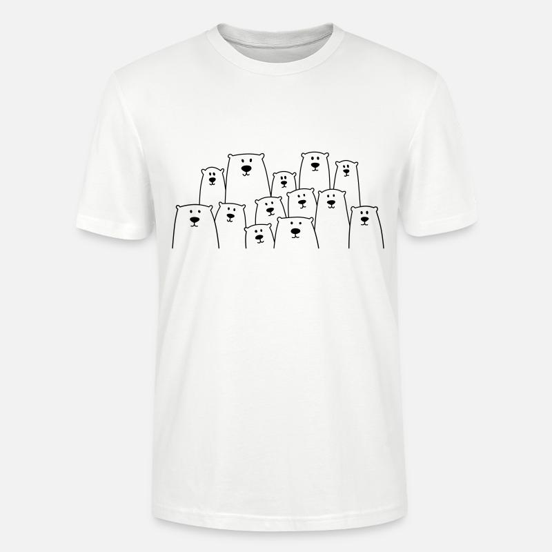 Lustige Eisbären oder Bären - Stanley/Stella Unisex Bio-T-Shirt CRAFTER - Weiß