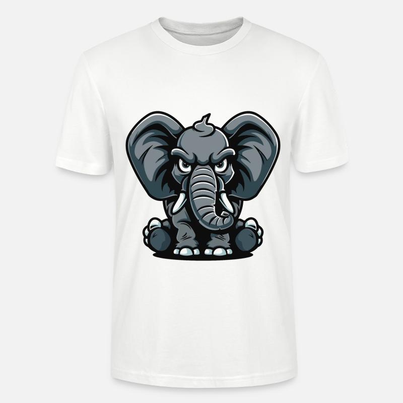 Elefant Comic - Stanley/Stella Unisex Bio-T-Shirt CRAFTER - Weiß