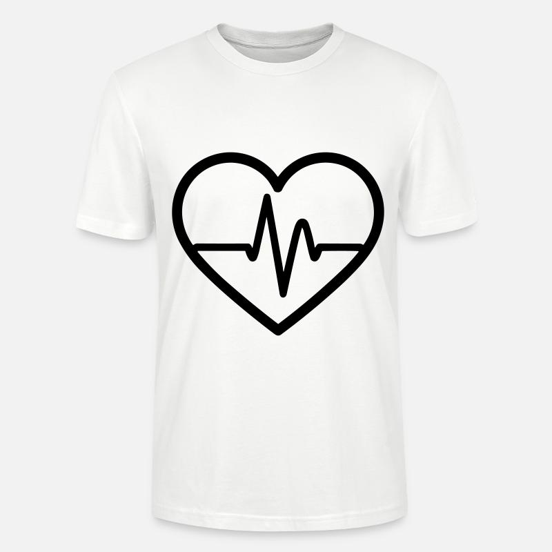 Herzschlag - Stanley/Stella Unisex Bio-T-Shirt CRAFTER - Weiß