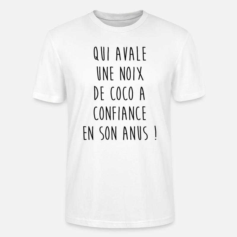 ...une noix de coco - T-shirt bio CRAFTER Stanley Stella Unisexe - blanc