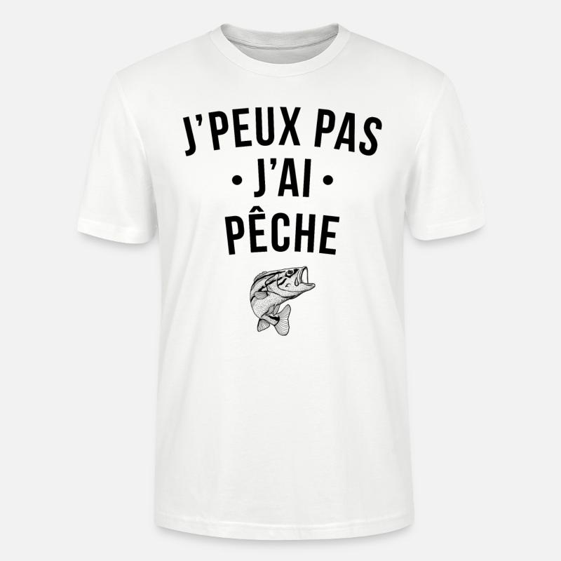 J'peux pas j'ai pêche - T-shirt bio CRAFTER Stanley Stella Unisexe - blanc