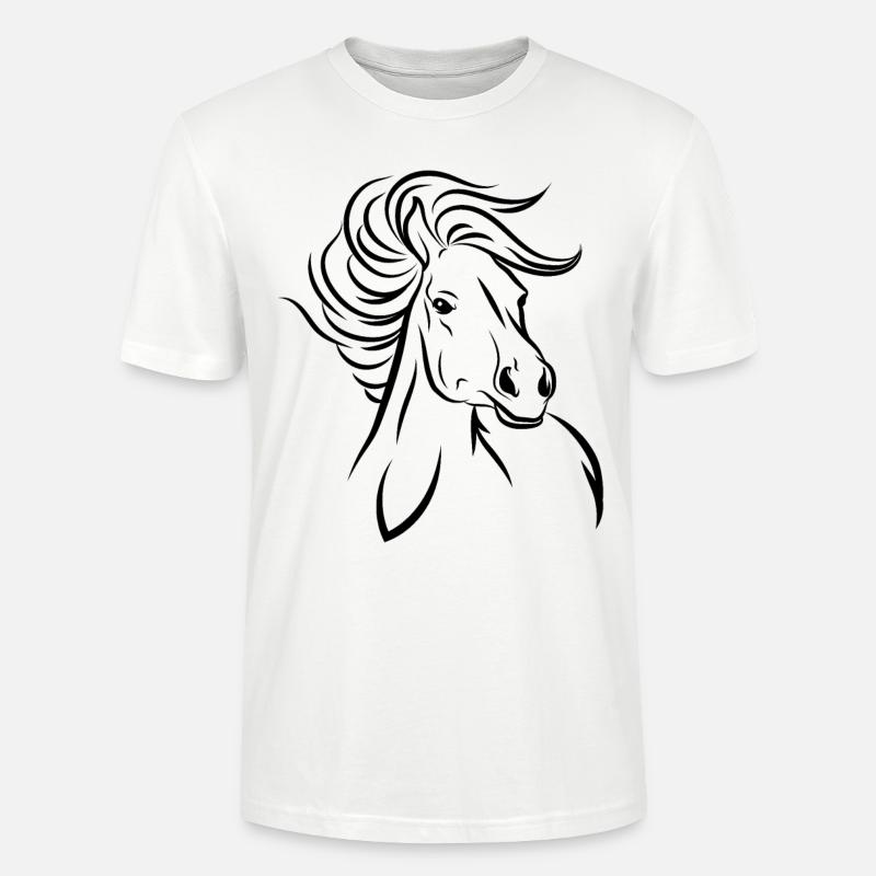 Cheval cheval - T-shirt bio CRAFTER Stanley Stella Unisexe - blanc