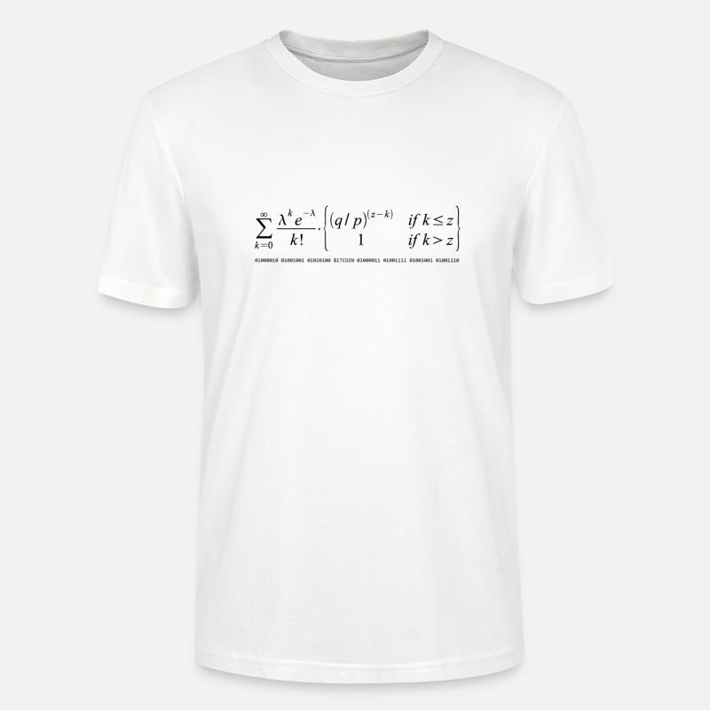 BITCOIN-FORMEL - Stanley/Stella Unisex Bio-T-Shirt CRAFTER - Weiß