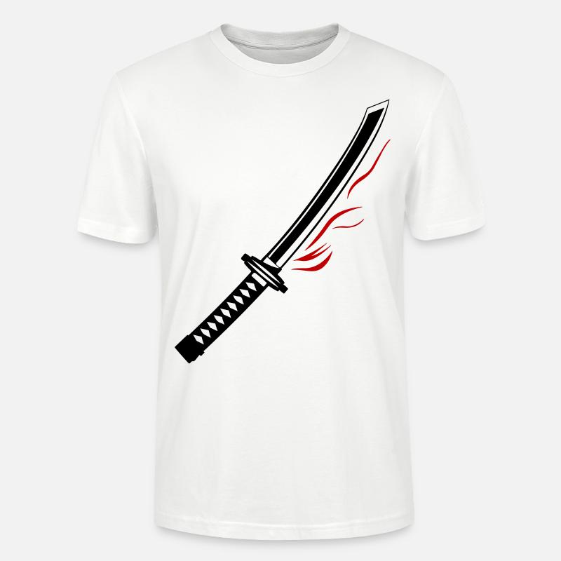 Icône d’épée de samouraï - T-shirt bio CRAFTER Stanley Stella Unisexe - blanc
