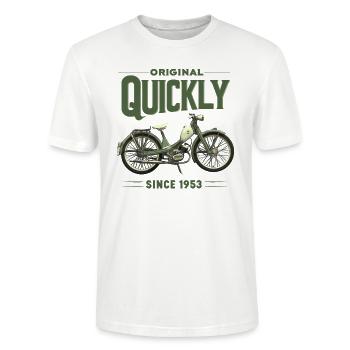 NSU Quickly Mofa Kult - Stanley/Stella CRAFTER Unisex Organic T-Shirt - white - Front - Alina (178cm) & Michal (187cm)
