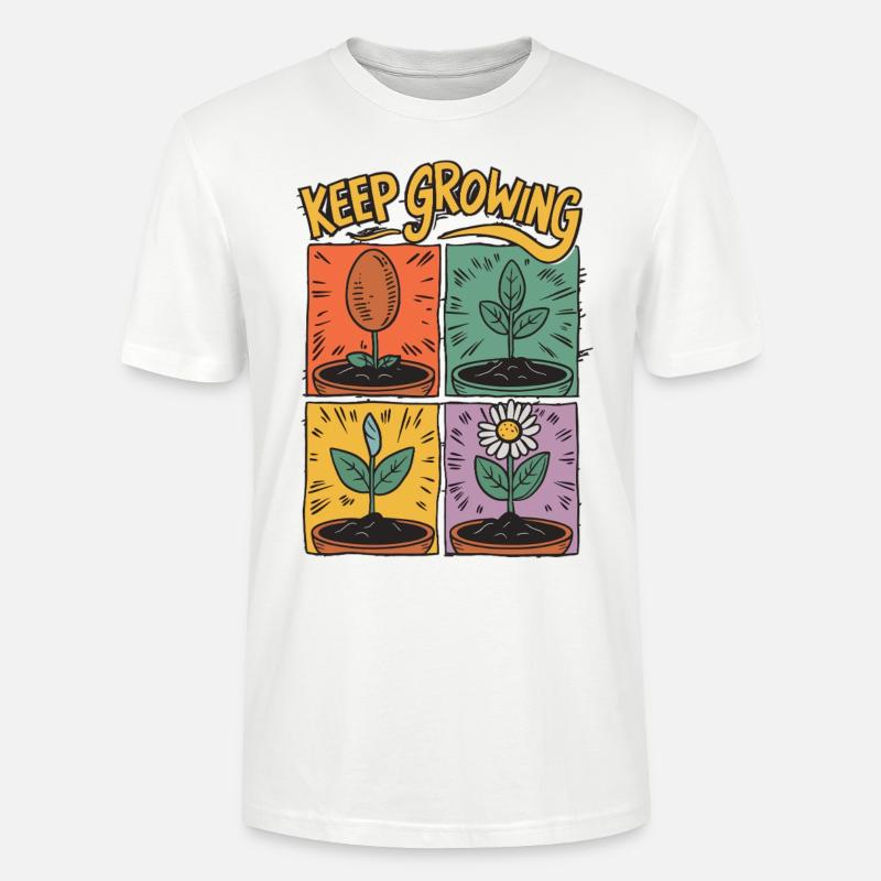 Positive development – Keep Growing - Stanley/Stella CRAFTER Unisex Organic T-Shirt - white