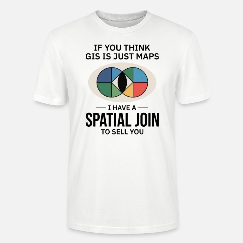 GIS Spatial Join Map Datenanalyse - Stanley/Stella Unisex Bio-T-Shirt CRAFTER - Weiß