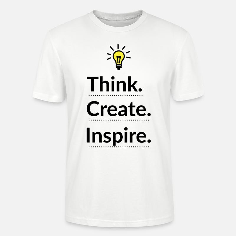 Think Create Inspire Glühbirne - Stanley/Stella Unisex Bio-T-Shirt CRAFTER - Weiß