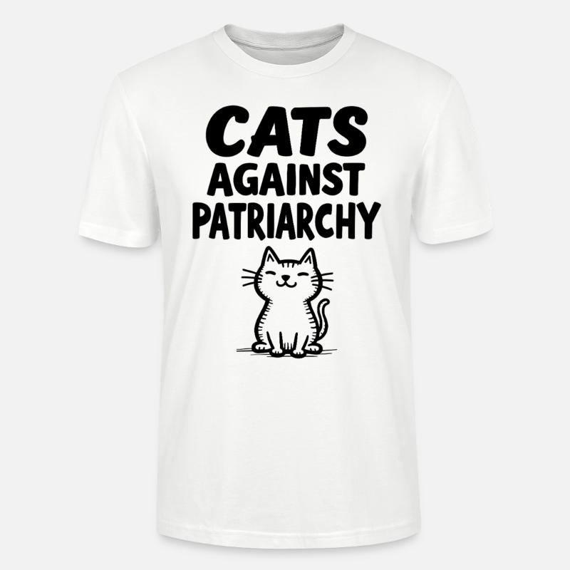 Cats Against Patriarchy Statement - Stanley/Stella Unisex Bio-T-Shirt CRAFTER - Weiß