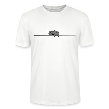 Schlafender Koala - Stanley/Stella Unisex Bio-T-Shirt CRAFTER - Weiß - Vorne - Alina (178cm) & Michal (187cm)