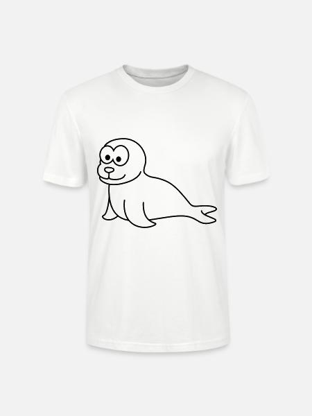 Robbe Tier Comic - Stanley/Stella Unisex Bio-T-Shirt CRAFTER - Weiß