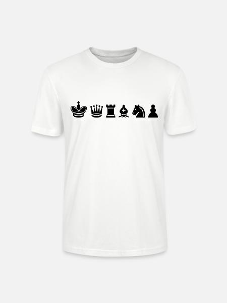 Échecs - T-shirt bio CRAFTER Stanley Stella Unisexe - blanc