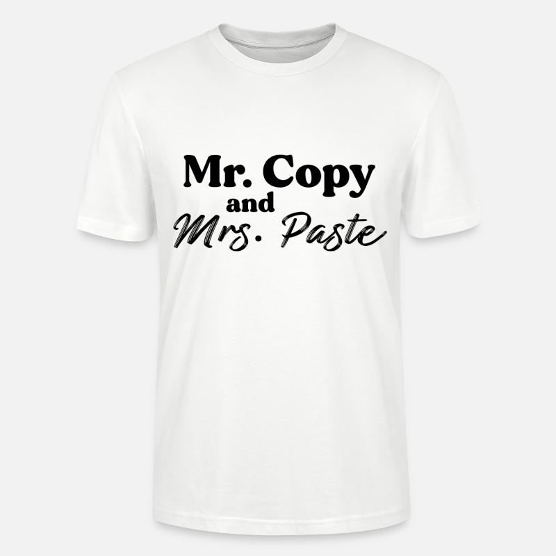 M. Copy and Mrs Paste - T-shirt bio CRAFTER Stanley Stella Unisexe - blanc