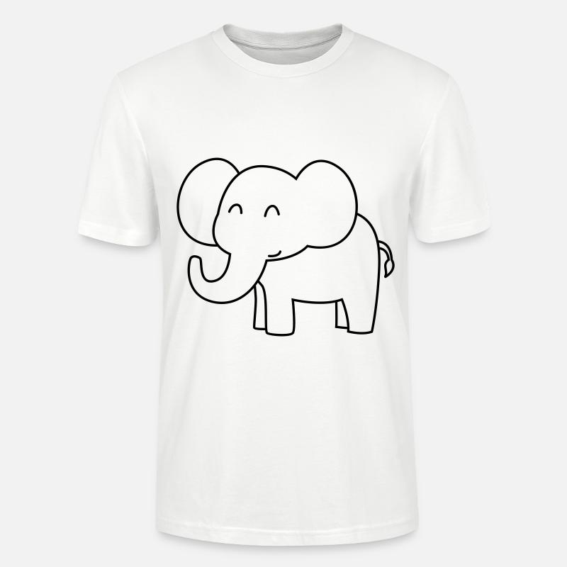 Elefant Comic - Stanley/Stella Unisex Bio-T-Shirt CRAFTER - Weiß