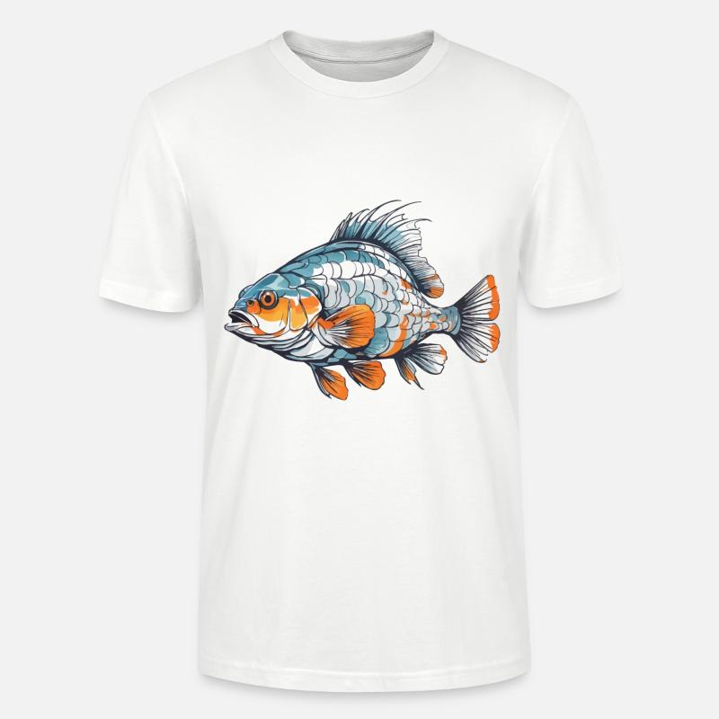 Conception esthétique de pêcheur pêcheur - T-shirt bio CRAFTER Stanley Stella Unisexe - blanc