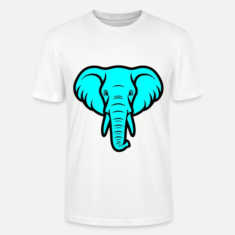 Elefant Kopf - Stanley/Stella Unisex Bio-T-Shirt CRAFTER - Weiß