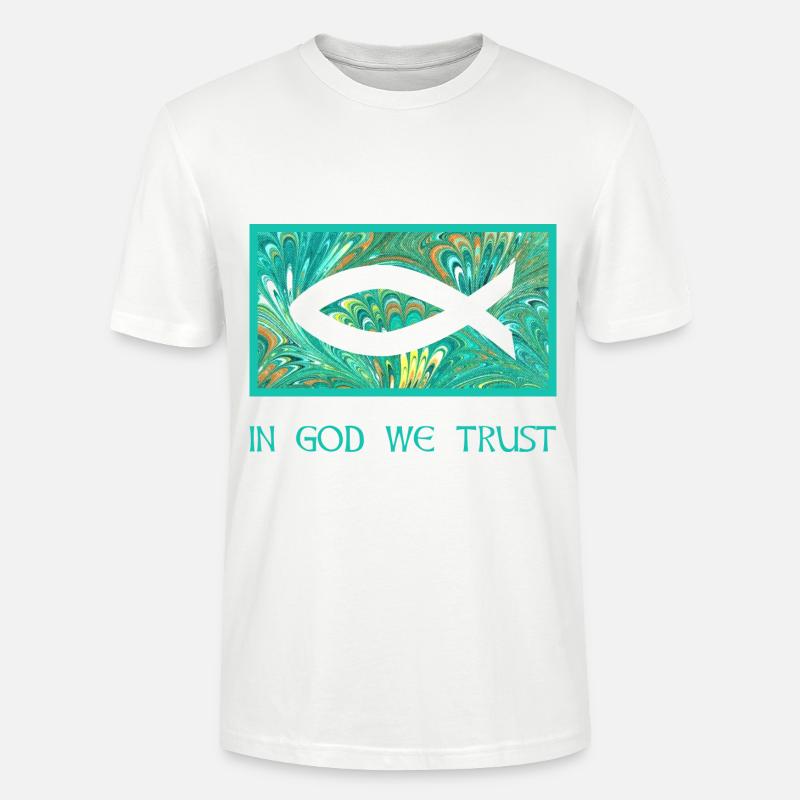 fisch ichthys e 71 - Stanley/Stella Unisex Bio-T-Shirt CRAFTER - Weiß