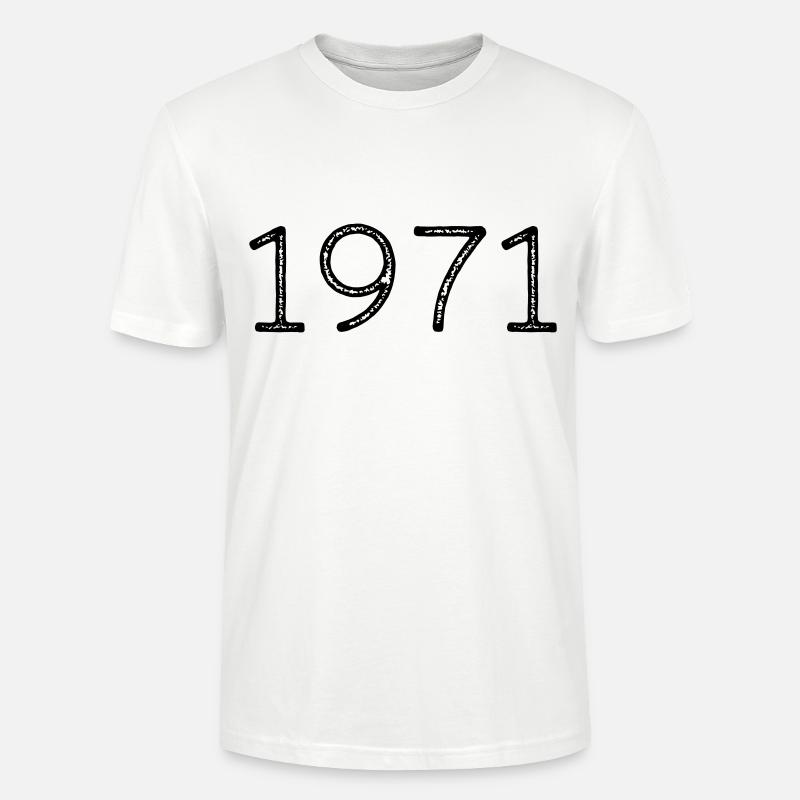 Année de naissance 1971 Cadeau - T-shirt bio CRAFTER Stanley Stella Unisexe - blanc