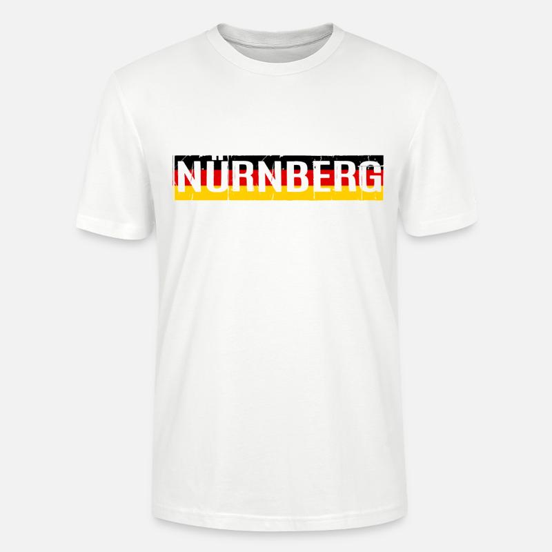NUREMBERG DRAPEAU DE L’ALLEMAGNE - T-shirt bio CRAFTER Stanley Stella Unisexe - blanc