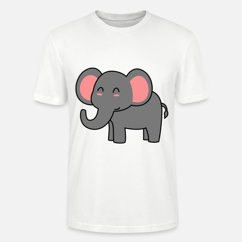 Elephant Comic - Stanley/Stella CRAFTER Unisex Organic T-Shirt - white
