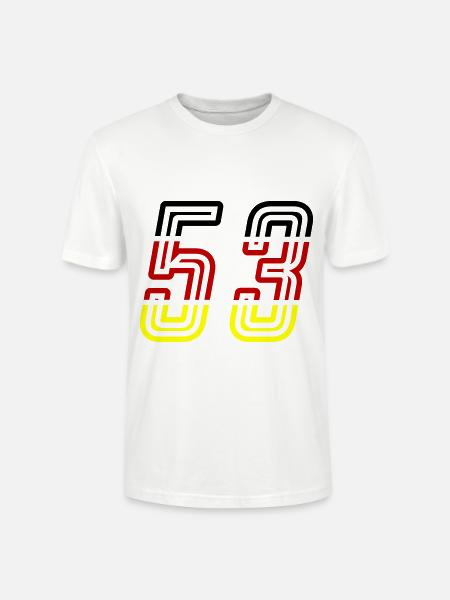 53 Symbole numérique Allemagne - T-shirt bio CRAFTER Stanley Stella Unisexe - blanc