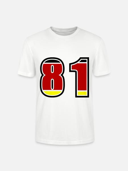 81 Number Germany Jersey - Stanley/Stella CRAFTER Unisex Organic T-Shirt - white