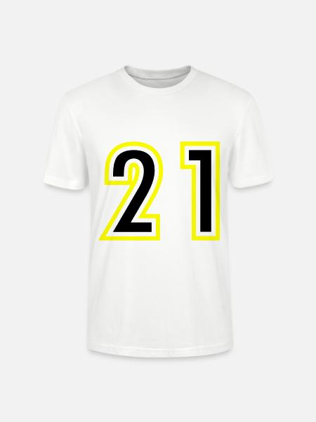 21 Number College - Stanley/Stella CRAFTER Unisex Organic T-Shirt - white