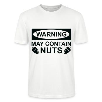 May Contain Nuts - Stanley/Stella CRAFTER Unisex Organic T-Shirt - white - Front - Alina (178cm) & Michal (187cm)
