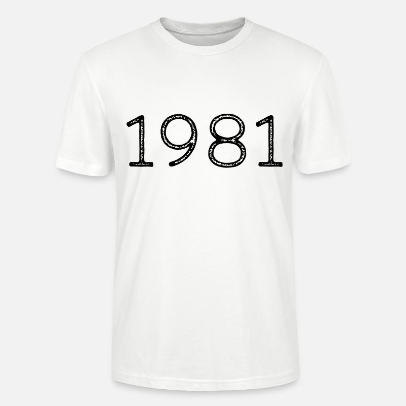 Geburtsjahr 1981 Geschenk - Stanley/Stella Unisex Bio-T-Shirt CRAFTER - Weiß