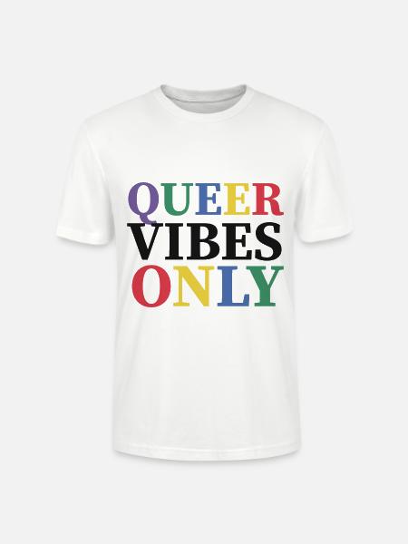 Queer Vibes Only - Stanley/Stella CRAFTER Unisex Organic T-Shirt - white