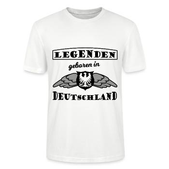 Die Fans aus Deutschland - Stanley/Stella Unisex Bio-T-Shirt CRAFTER - Weiß - Vorne - Alina (178cm) & Michal (187cm)