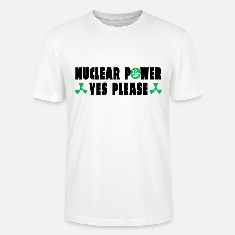 Nucléaire Oui, s’il vous plaît - T-shirt bio CRAFTER Stanley Stella Unisexe - blanc