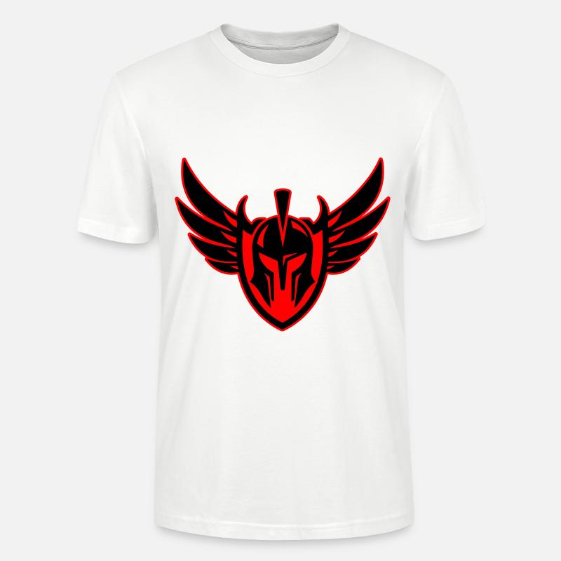 Spartaner Krieger Helm - Stanley/Stella Unisex Bio-T-Shirt CRAFTER - Weiß