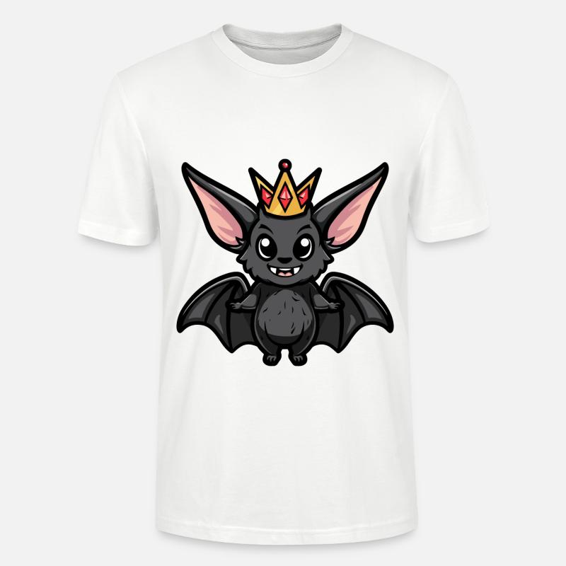 Fledermaus Comic Krone - Stanley/Stella Unisex Bio-T-Shirt CRAFTER - Weiß
